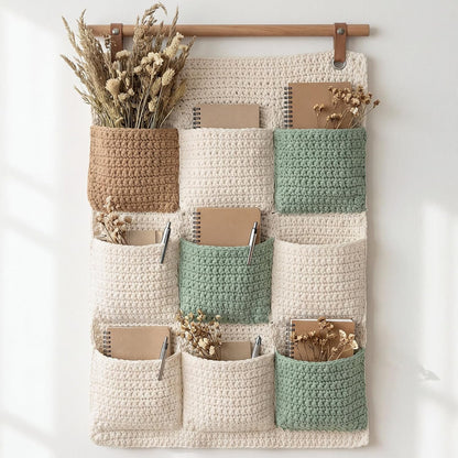 Handmade Boho over the Door Hanging Organizer