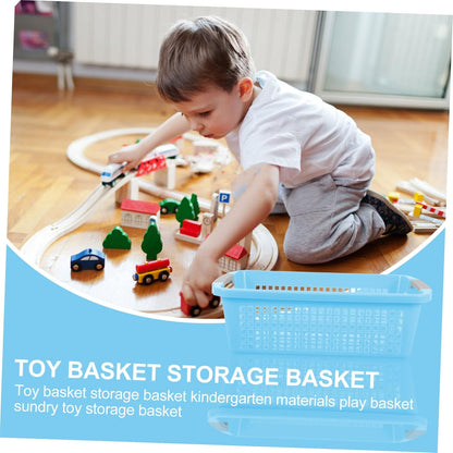 Toy Storage Basket Lid Collapsible Woven Organizer for Playroom Sturdy and Lightweight for Easy Use