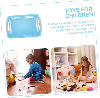 Toy Storage Basket Lid Collapsible Woven Organizer for Playroom Sturdy and Lightweight for Easy Use