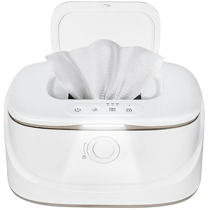 Baby Wipe Warmer with Night Light,Innovative Spring Design,Baby Wet Wipes Dispenser for Large Wipes,Wipes Warmer for Newborn Baby,Temperature Display,3 Modes of Temperature Heating Control