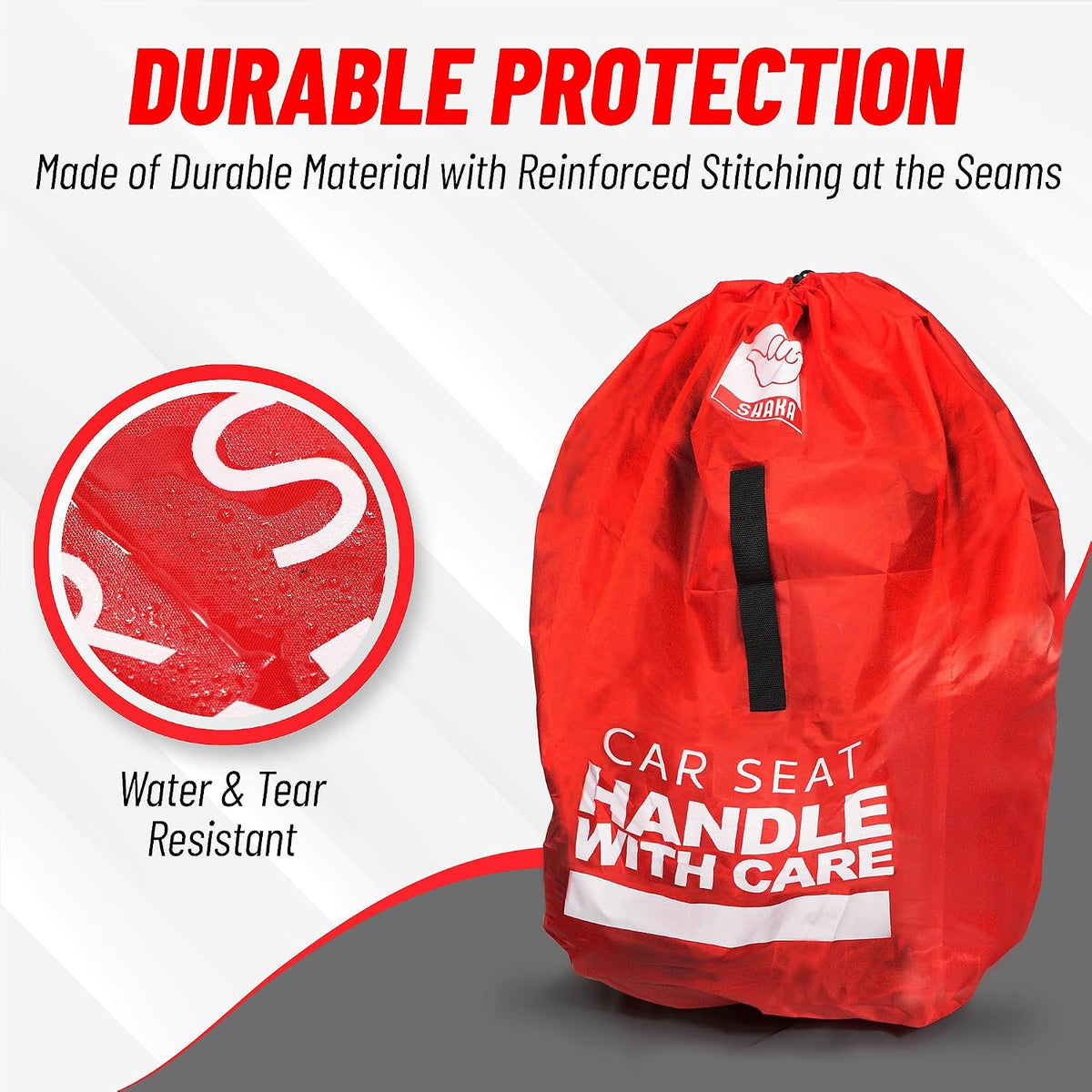 Car Seat Travel Cover Bag: Universally Fits Infant, Booster, Convertible Car Seats & Bases: Water, Dirt & Tear Resistant, Airplane Gate Check