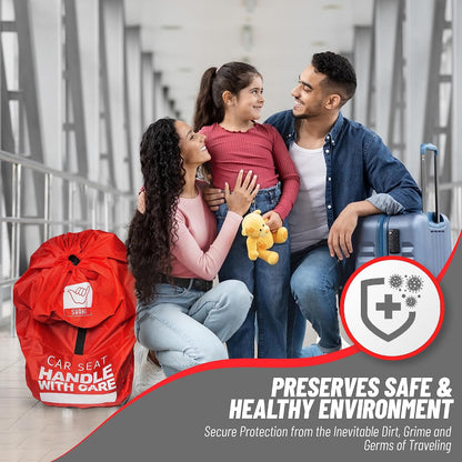 Car Seat Travel Cover Bag: Universally Fits Infant, Booster, Convertible Car Seats & Bases: Water, Dirt & Tear Resistant, Airplane Gate Check