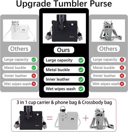 Stanley Cup Purse.Stanley Purse Cup Holder Bag.Water Bottle Holder. Bag with Water Bottle Pocket