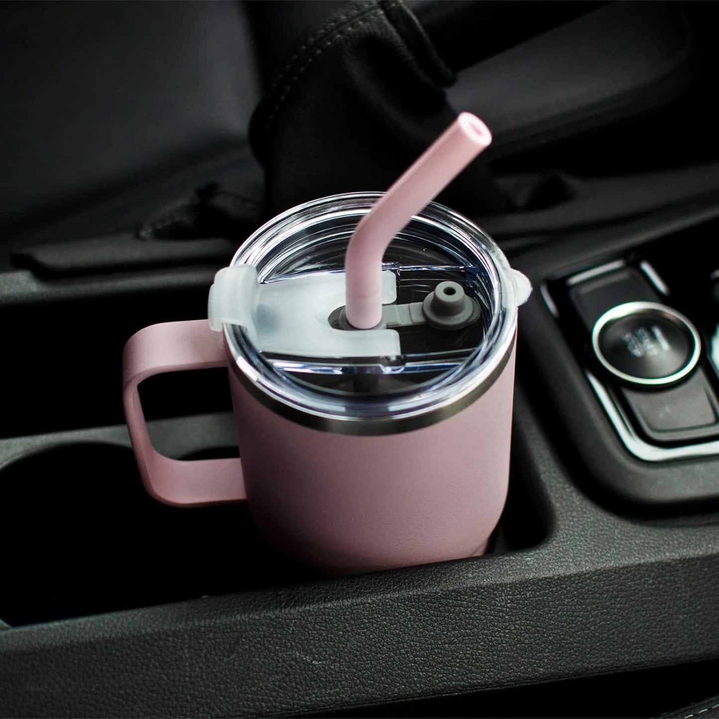 24 oz Insulated Tumbler with Handle Lids and Straw | Stainless Steel Double Wall Vacuum Travel Coffee Mugs for Office & Outdoor Leak proof BPA Free Cups