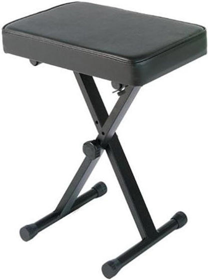 OEM PKBB1 Adjustable Padded Keyboard X-Style Bench, Black, 19.5 inches