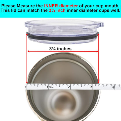 2 Pack 20 oz tumbler lids replacement, Spill Proof Splash Resistant Lids Mug Topper Fit for Rambler and More Coffee Mugs