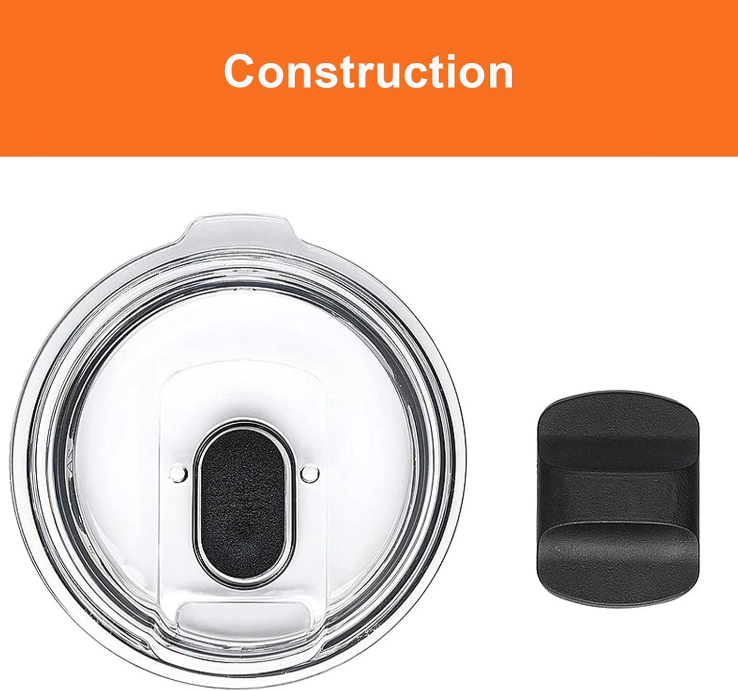 2 Pack 20 oz tumbler lids replacement, Spill Proof Splash Resistant Lids Mug Topper Fit for Rambler and More Coffee Mugs