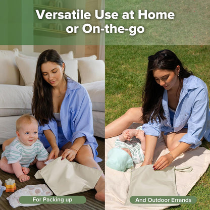 Wet Dry Bags for Baby, Water Resistant Wet Dry Bag, 2pcs, Grass