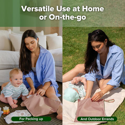 Wet Dry Bags for Baby, Water Resistant Wet Dry Bag, 2pcs, Grass