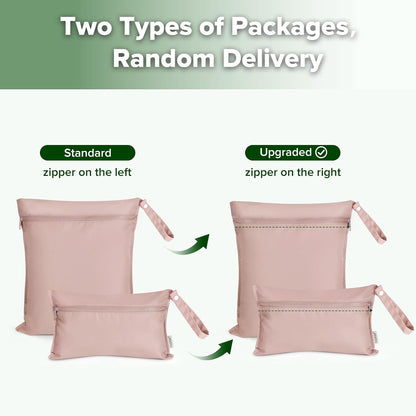 Wet Dry Bags for Baby, Water Resistant Wet Dry Bag, 2pcs, Grass