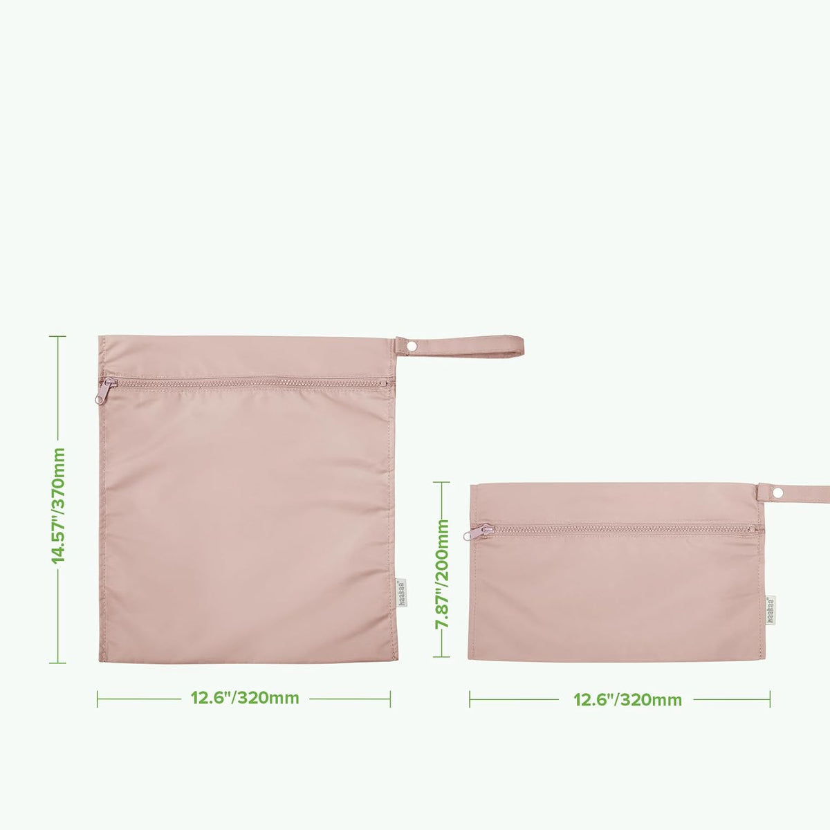 Wet Dry Bags for Baby, Water Resistant Wet Dry Bag, 2pcs, Grass