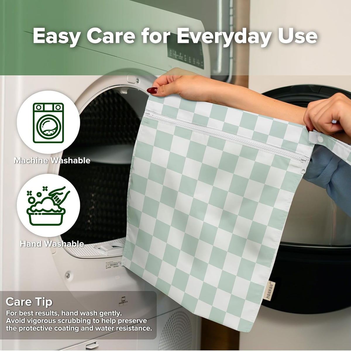 Wet Dry Bags for Baby, Water Resistant Wet Dry Bag, 2pcs, Grass