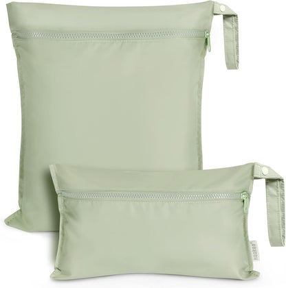 Wet Dry Bags for Baby, Water Resistant Wet Dry Bag, 2pcs, Grass