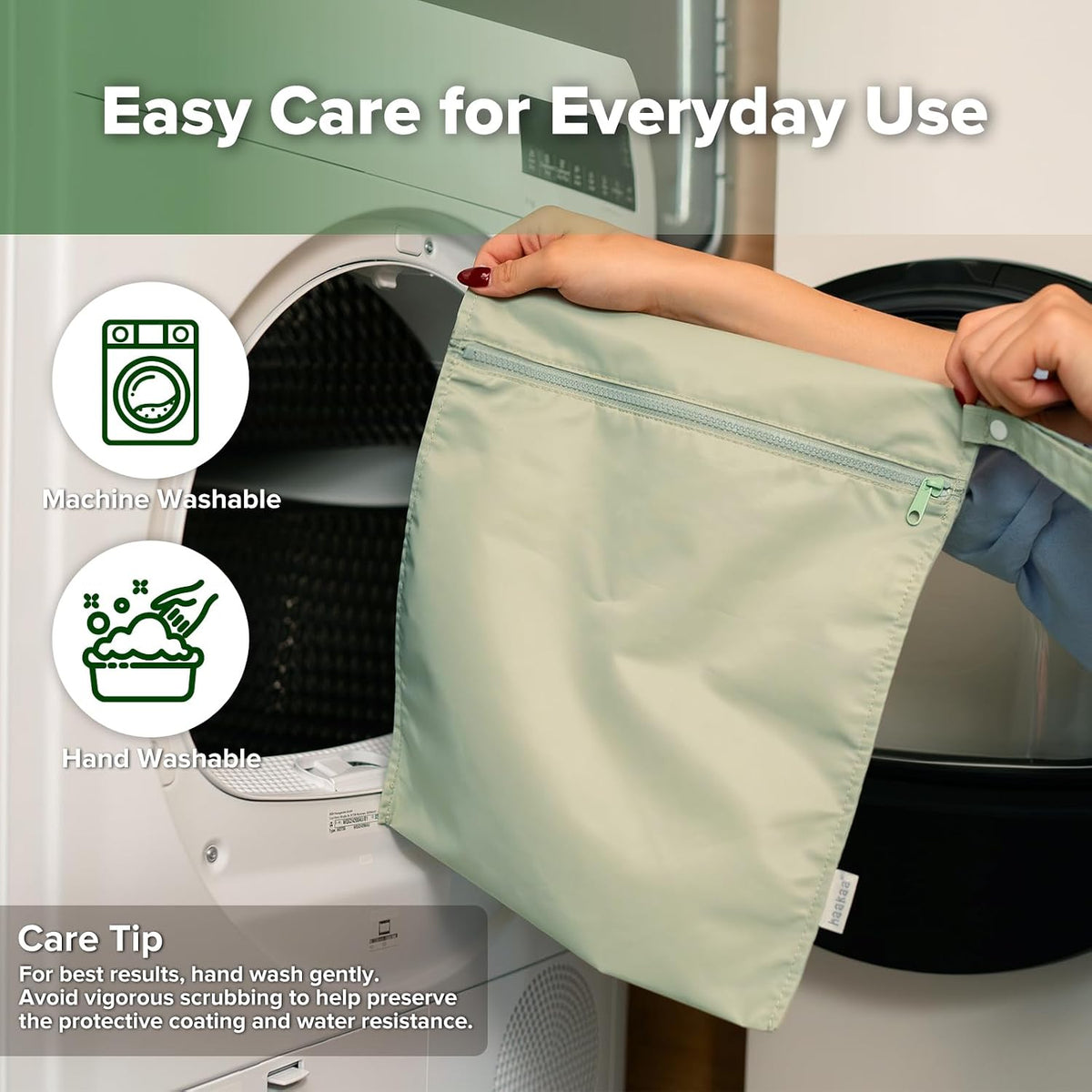 Wet Dry Bags for Baby, Water Resistant Wet Dry Bag, 2pcs, Grass