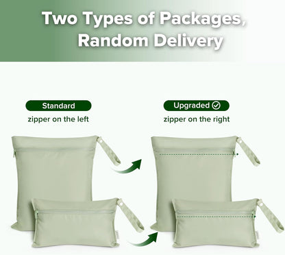 Wet Dry Bags for Baby, Water Resistant Wet Dry Bag, 2pcs, Grass