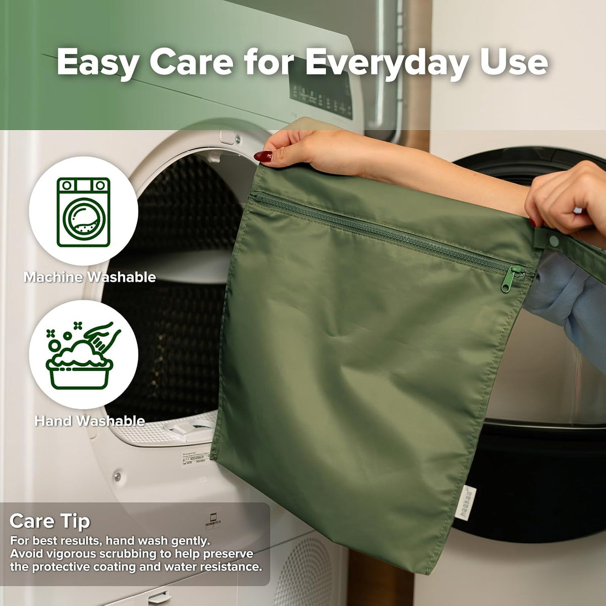 Wet Dry Bags for Baby, Water Resistant Wet Dry Bag, 2pcs, Grass