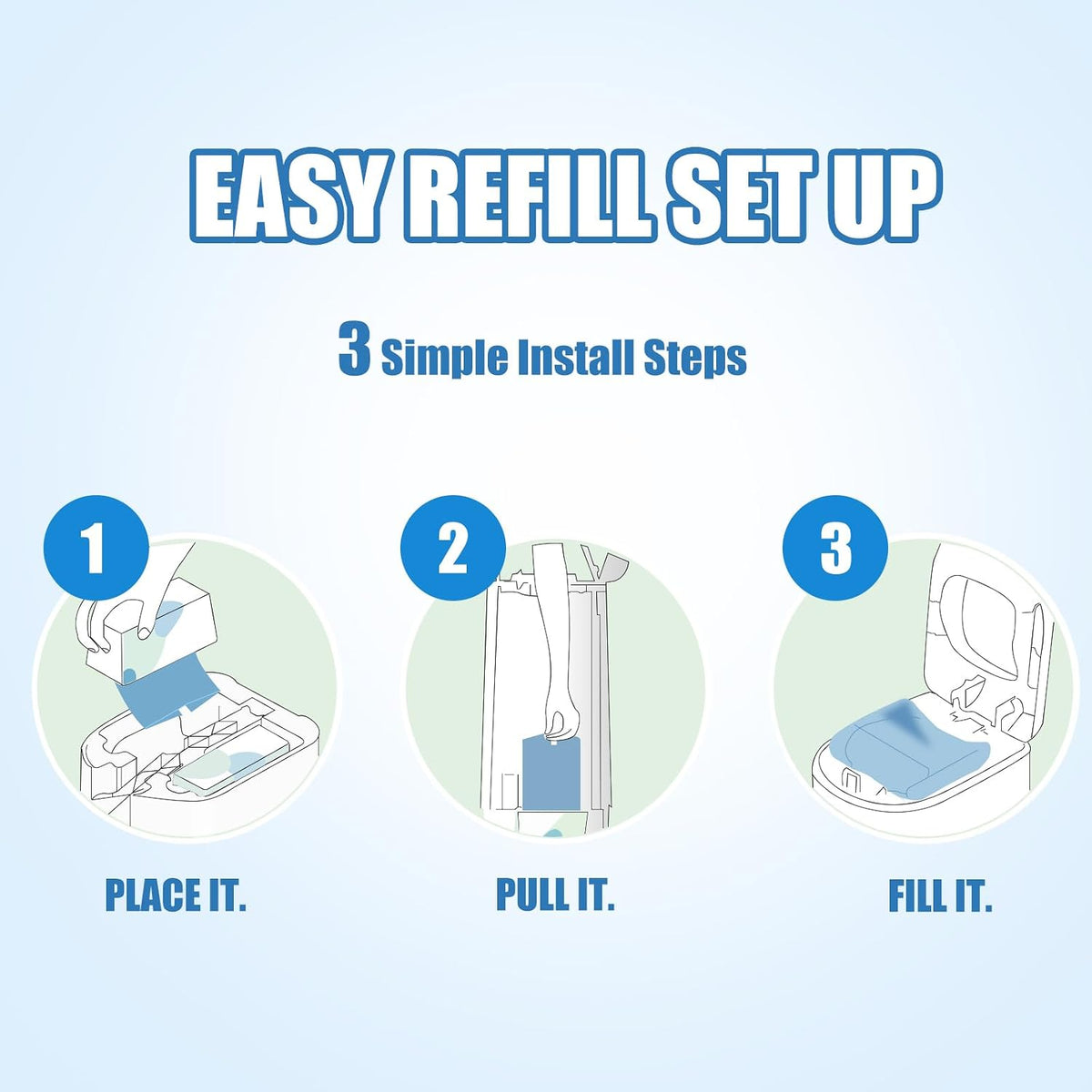 Diaper Pail Refills Bags with 30 Bags (Baby Powder Scent) Compatible with Genie Easy Roll Signature and Platinum Diaper Pails, 7-Layer Odor-Barrier Technology (90 Bag)