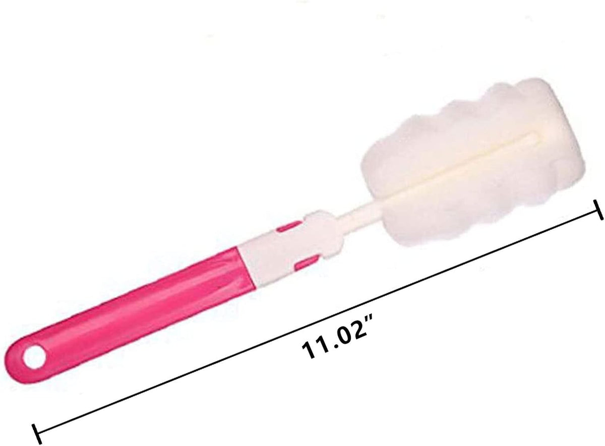 Cleaning Brush Set, Portable Bottle & Nipple Brushes Sponge Material, Soft & Fluffy Texture, Comfortable Grip, Hanging Holes, BPA Free, Ideal for Baby Bottles & Cups