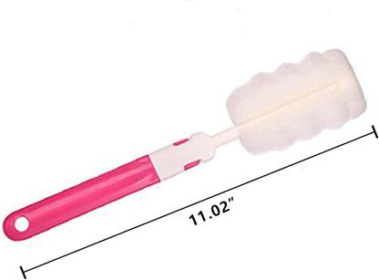 Cleaning Brush Set, Portable Bottle & Nipple Brushes Sponge Material, Soft & Fluffy Texture, Comfortable Grip, Hanging Holes, BPA Free, Ideal for Baby Bottles & Cups