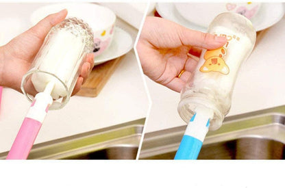 Cleaning Brush Set, Portable Bottle & Nipple Brushes Sponge Material, Soft & Fluffy Texture, Comfortable Grip, Hanging Holes, BPA Free, Ideal for Baby Bottles & Cups