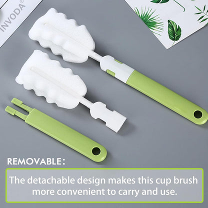 Cleaning Brush Set, Portable Bottle & Nipple Brushes Sponge Material, Soft & Fluffy Texture, Comfortable Grip, Hanging Holes, BPA Free, Ideal for Baby Bottles & Cups