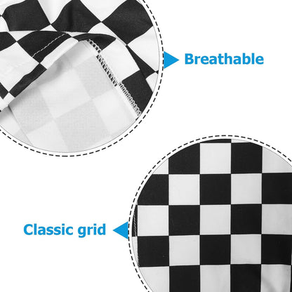 Universal Stroller Cover with Bendable Sunshade Canopy for Buggy and Stroller, Black Classic Grid Print Polyester, Wind and UV Protection, for Long Excursions and Every Journey