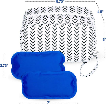 Breastmilk Cooler Bag with Ice Pack - Insulated Breast Milk Cooler Travel Bag - Small Breastmilk Storage Bag Cooler with Detachable Wrist Strap