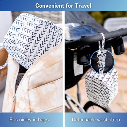 Breastmilk Cooler Bag with Ice Pack - Insulated Breast Milk Cooler Travel Bag - Small Breastmilk Storage Bag Cooler with Detachable Wrist Strap