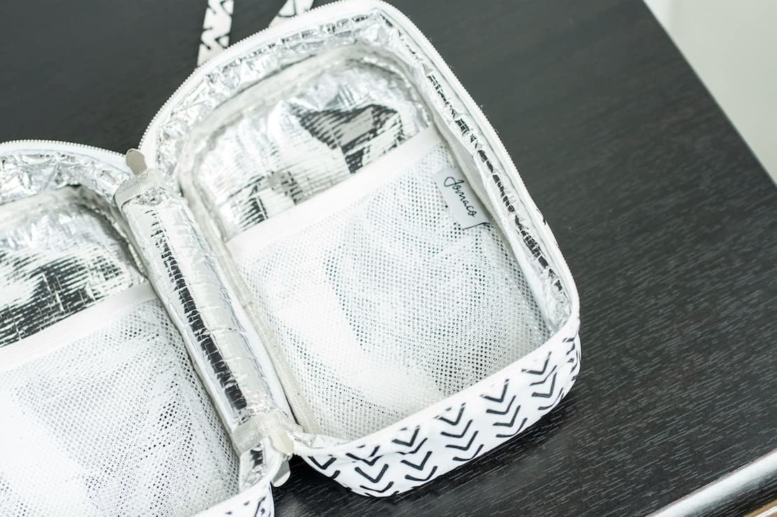 Breastmilk Cooler Bag with Ice Pack - Insulated Breast Milk Cooler Travel Bag - Small Breastmilk Storage Bag Cooler with Detachable Wrist Strap