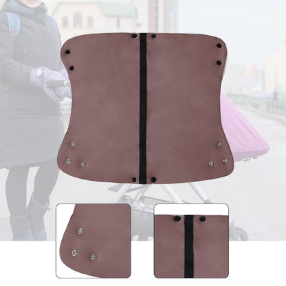 Winter Stroller Gloves Water Resistant Lined Hand Muffs for Caregivers, Brown