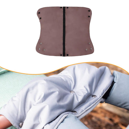 Winter Stroller Gloves Water Resistant Lined Hand Muffs for Caregivers, Brown