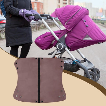 Winter Stroller Gloves Water Resistant Lined Hand Muffs for Caregivers, Brown