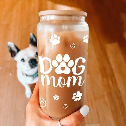 Inspiration Glass Can, Positive Motivational Cup with Lid & Straw, Iced Coffee Aesthetic Cups, Idea Gift for Christmas Birthday Mother Day, Gifts for Women, 16oz