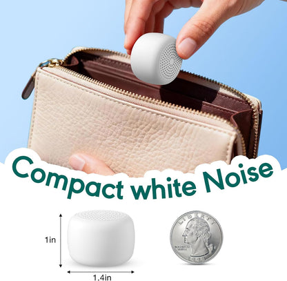 White Noise Sound Machine, Portable White Noise Machine for Sleeping with 18 Soothing Sounds, Timer & Memory Function, for Baby Adults, Travel, Office, Hotel Privacy (Mini)