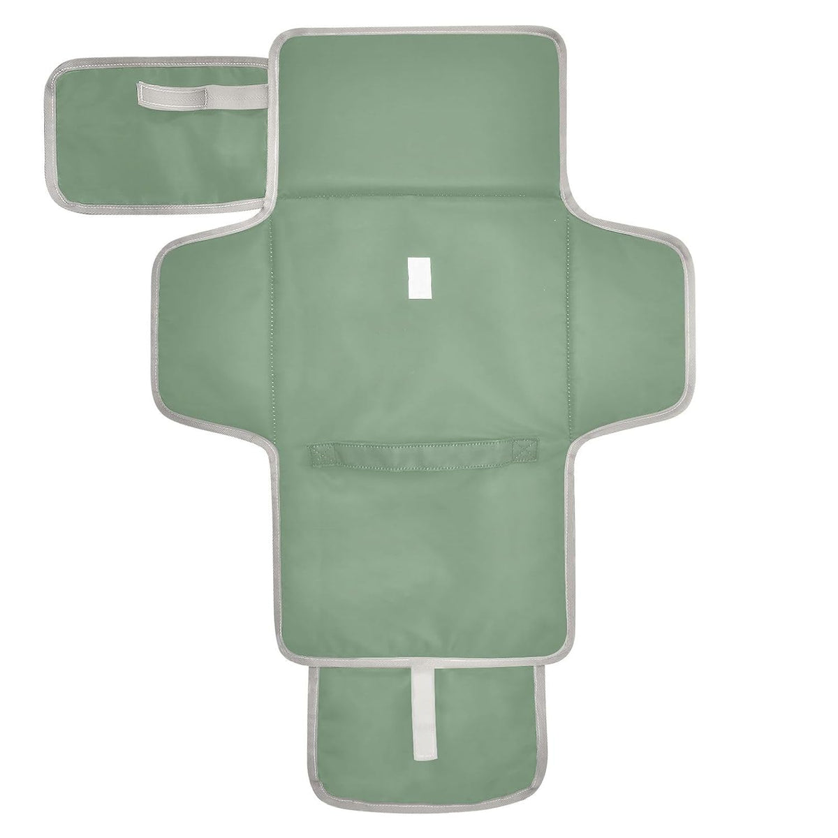 Solid Green Portable Diaper Changing Pad, Waterproof Baby Changing Mat with Storage Pocket & Built-in Pillow, Foldable Travel Pad, Newborn Gift Set for Boy Girl