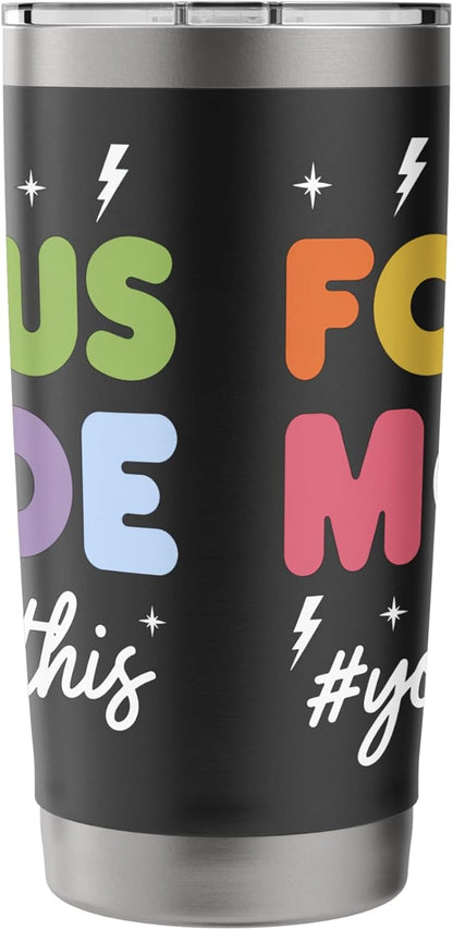Colorful Focus Mode Playful Text Art Stainless Steel Insulated Tumbler