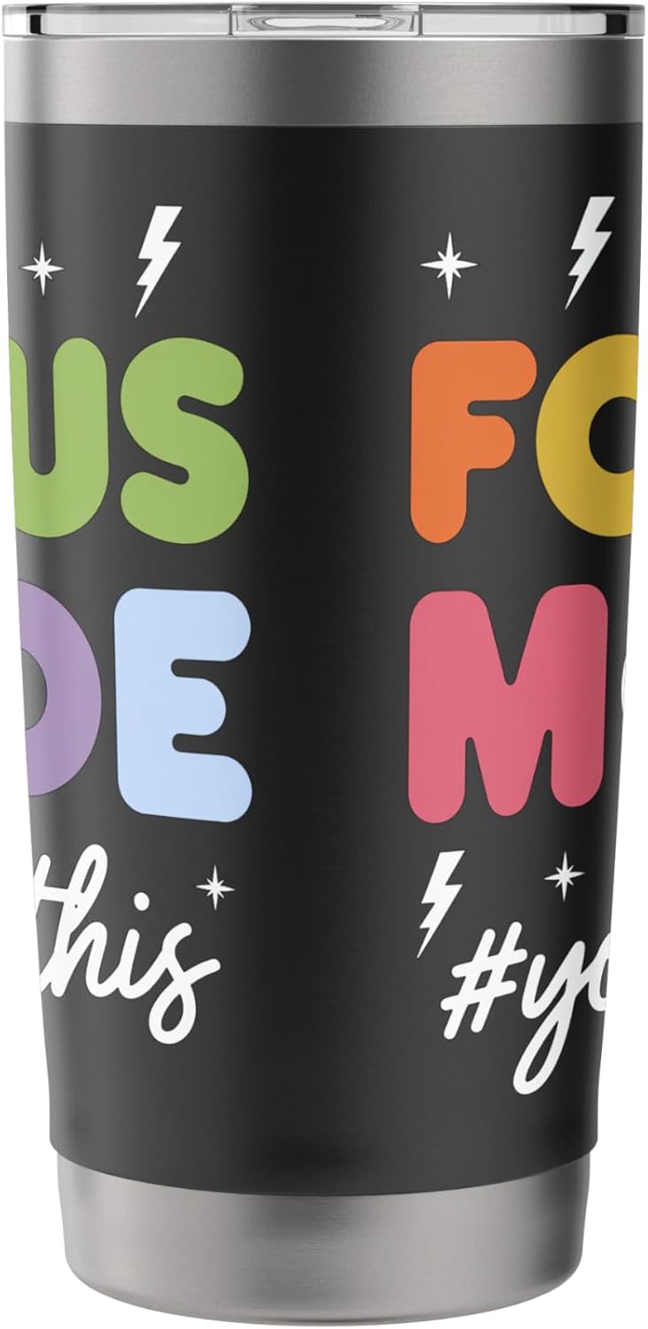 Colorful Focus Mode Playful Text Art Stainless Steel Insulated Tumbler