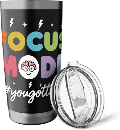 Colorful Focus Mode Playful Text Art Stainless Steel Insulated Tumbler