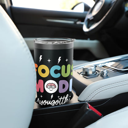 Colorful Focus Mode Playful Text Art Stainless Steel Insulated Tumbler