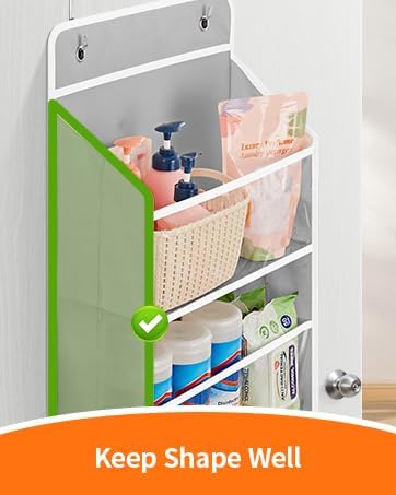 2 Styles Over The Door Organizer Storage with 5 Large Capacity Pockets and Over The Door Organizer W/Clear View Windows