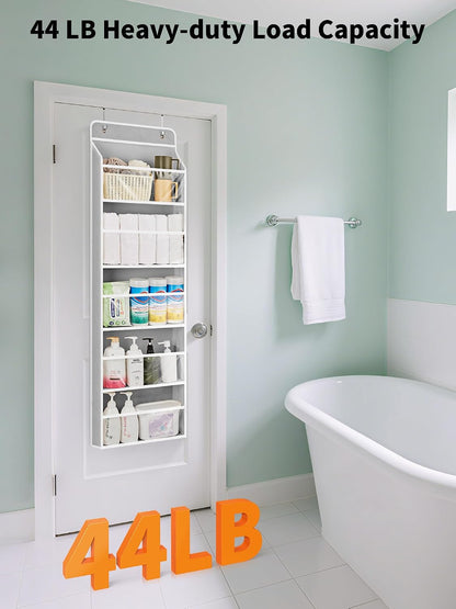 2 Styles Over The Door Organizer Storage with 5 Large Capacity Pockets and Over The Door Organizer W/Clear View Windows