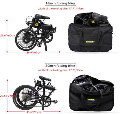 20/26inch Folding Bike Bag Waterproof Biycle Travel Case Carrying Case Outdoors Bike Transport Bag for Car Train Air Travel