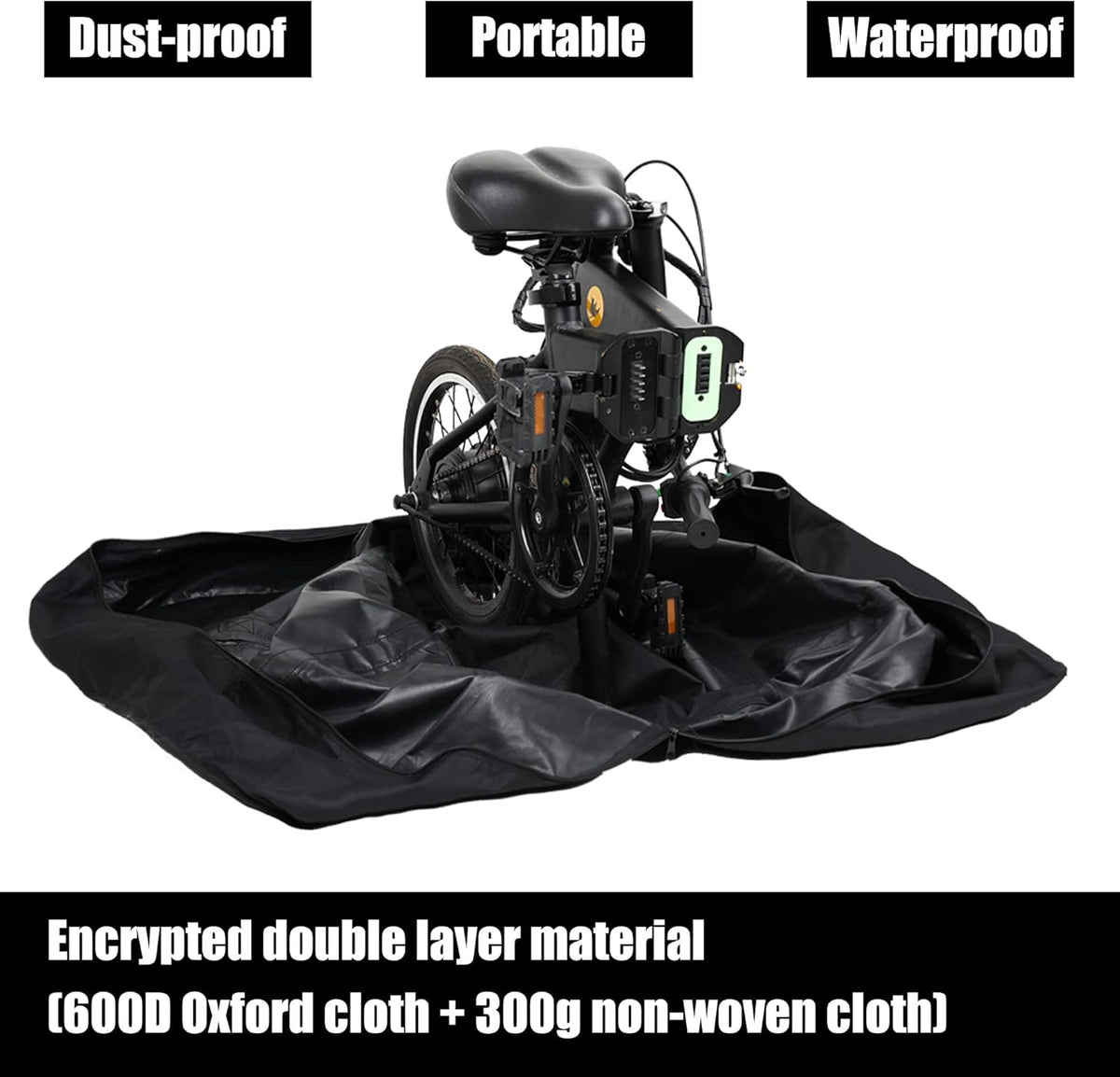 20/26inch Folding Bike Bag Waterproof Biycle Travel Case Carrying Case Outdoors Bike Transport Bag for Car Train Air Travel