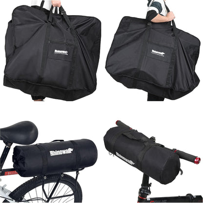 20/26inch Folding Bike Bag Waterproof Biycle Travel Case Carrying Case Outdoors Bike Transport Bag for Car Train Air Travel