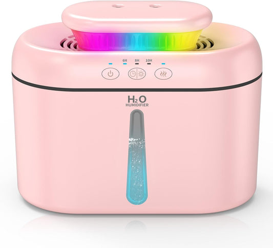 SZO Plant Humidifier Indoor, 2.5L Humidifiers for Bedroom, Soft Pink