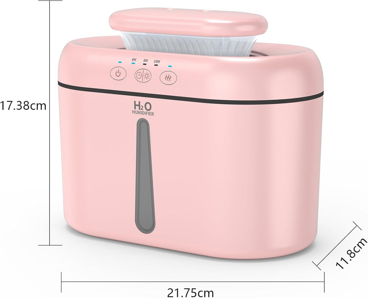 SZO Plant Humidifier Indoor, 2.5L Humidifiers for Bedroom, Soft Pink