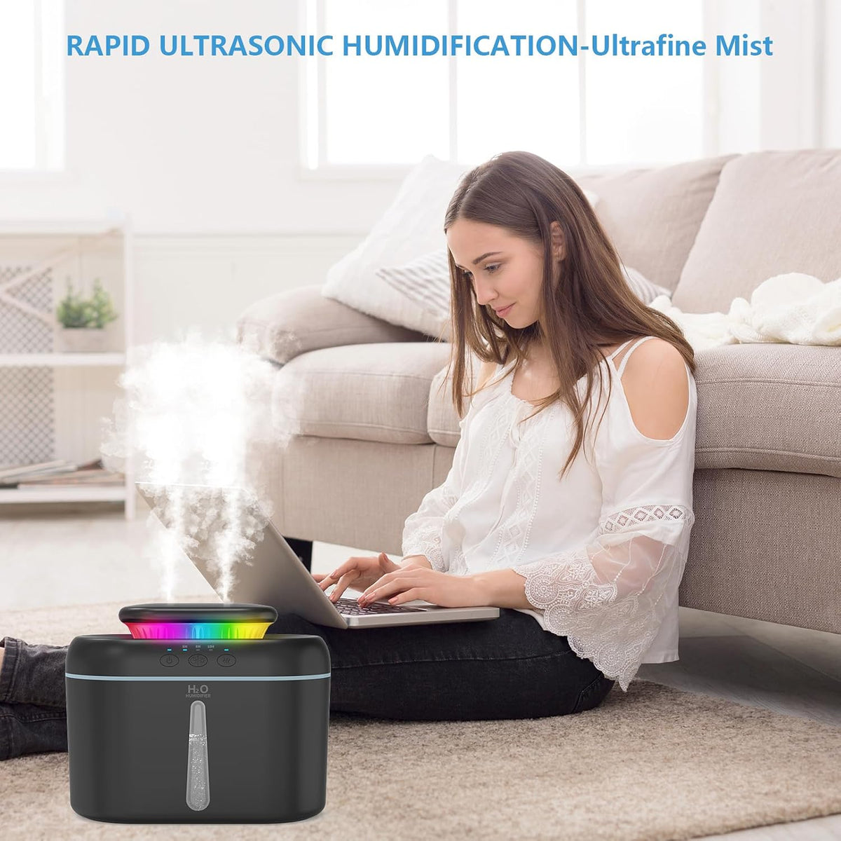 SZO Plant Humidifier Indoor, 2.5L Humidifiers for Bedroom, Soft Pink