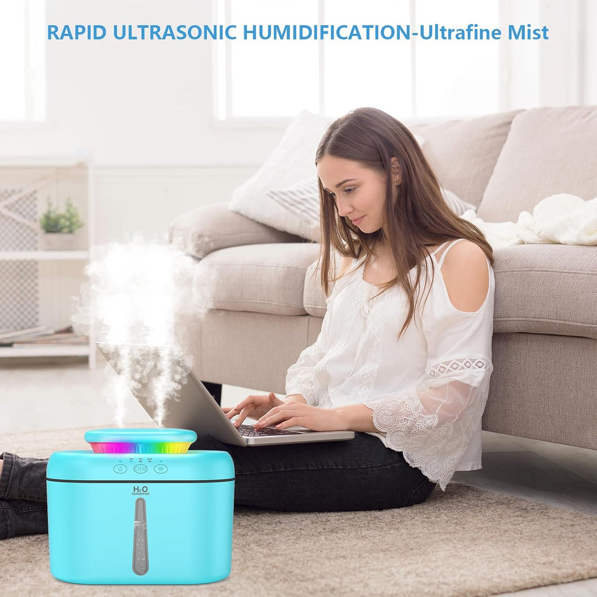 SZO Plant Humidifier Indoor, 2.5L Humidifiers for Bedroom, Soft Pink