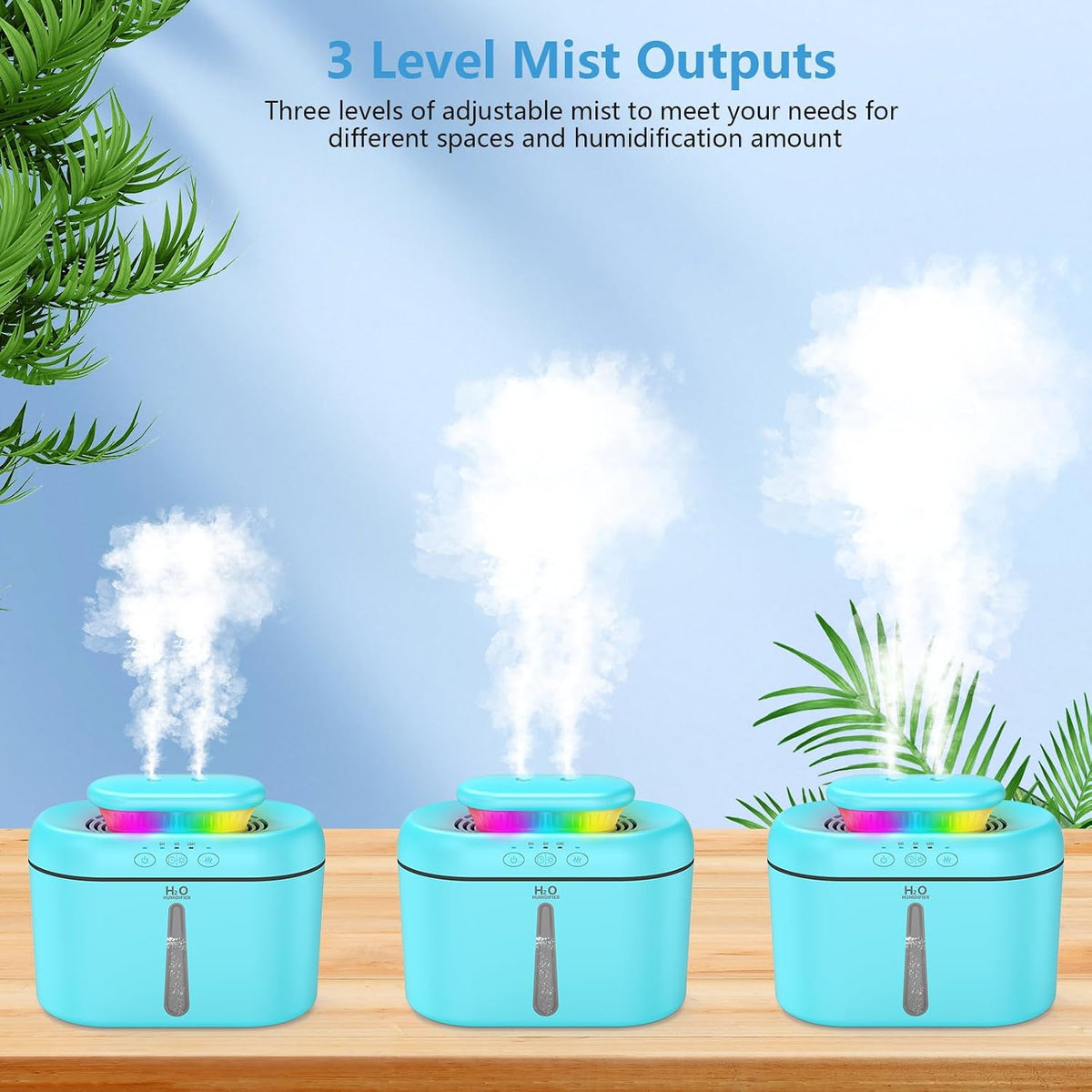 SZO Plant Humidifier Indoor, 2.5L Humidifiers for Bedroom, Soft Pink