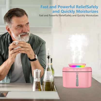 SZO Plant Humidifier Indoor, 2.5L Humidifiers for Bedroom, Soft Pink
